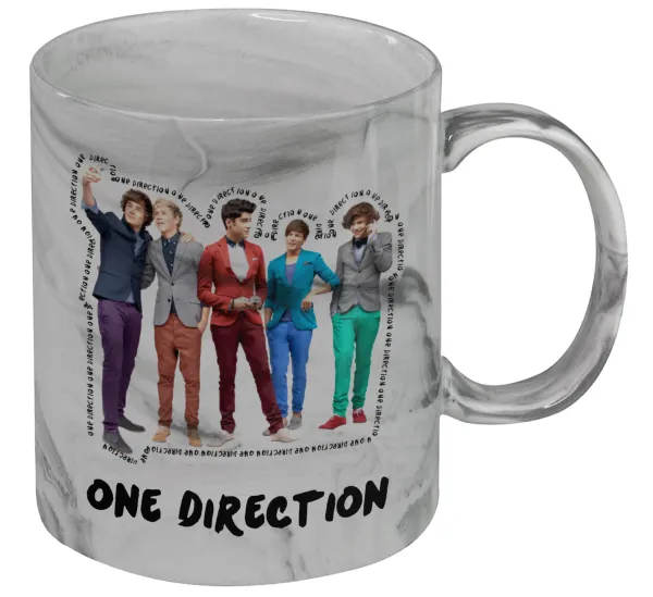 One Direction — Κούπα κεραμική, marble style (μάρμαρο), 330ml