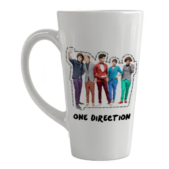 One Direction , Κούπα κωνική Latte Μεγάλη, κεραμική, 450ml