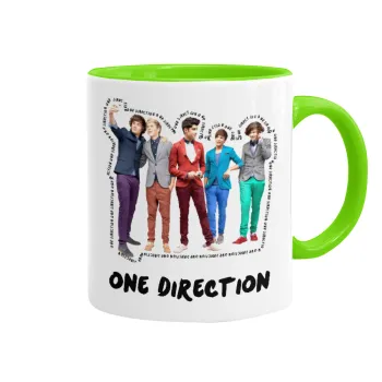 One Direction , Κούπα χρωματιστή βεραμάν, κεραμική, 330ml