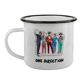 One Direction , Κούπα εμαγιέ με μαύρο χείλος 360ml