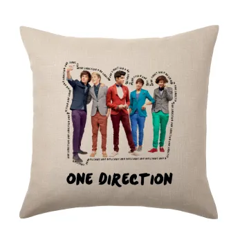 One Direction , Μαξιλάρι καναπέ ΛΙΝΟ 40x40cm περιέχεται το  γέμισμα