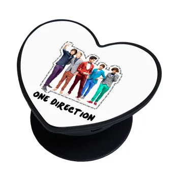 One Direction , Phone Holders Stand  καρδιά Μαύρο Βάση Στήριξης Κινητού στο Χέρι