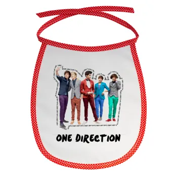 One Direction , Σαλιάρα μωρού αλέκιαστη με κορδόνι Κόκκινη