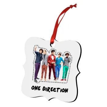 One Direction , Christmas ornament polygon wooden 7.5cm