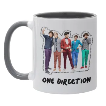One Direction , Mug colored grey, ceramic, 330ml