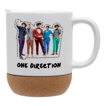 One Direction , Κούπα, κεραμική με βάση φελού και καπάκι (ΜΑΤ), 330ml