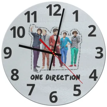 One Direction , Ρολόι τοίχου γυάλινο (30cm)