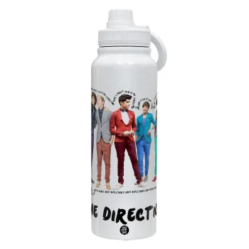 One Direction , Θερμός 1L Ανοξείδωτο με Βάση Κινητού & Διπλά Τοιχώματα
