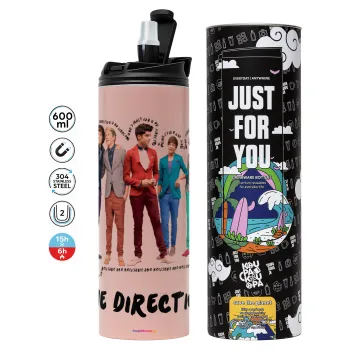 One Direction , Tumbler stainless steel PINK 600ml