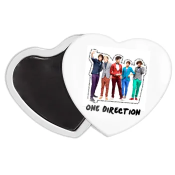 One Direction , Μαγνητάκι καρδιά (57x52mm)