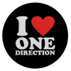 I Love, One Direction, Επιφάνεια κοπής γυάλινη στρογγυλή (30cm)