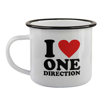 I Love, One Direction, Κούπα εμαγιέ με μαύρο χείλος 360ml