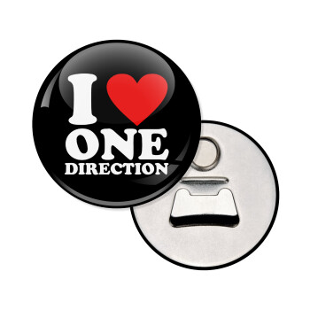 I Love, One Direction, Μαγνητάκι και ανοιχτήρι μπύρας στρογγυλό διάστασης 5,9cm