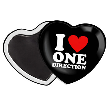 I Love, One Direction, Μαγνητάκι καρδιά (57x52mm)
