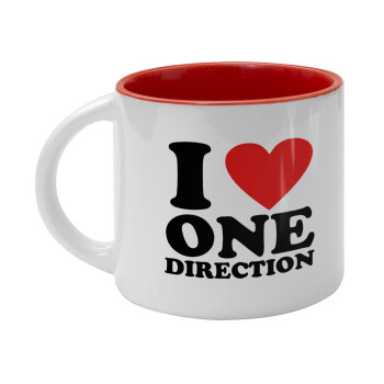 I Love, One Direction, Κούπα κεραμική 400ml Λευκή/Κόκκινη