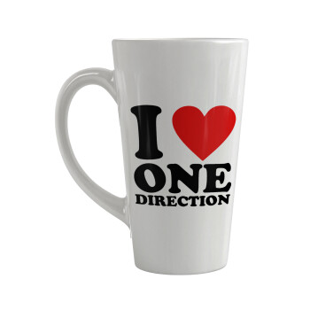 I Love, One Direction, Κούπα κωνική Latte Μεγάλη, κεραμική, 450ml
