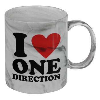 I Love, One Direction, Mug ceramic marble style, 330ml