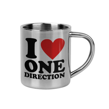 I Love, One Direction, Mug Stainless steel double wall 300ml