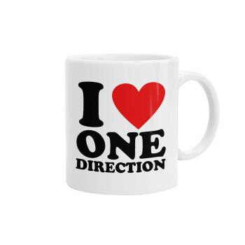 I Love, One Direction, Ceramic coffee mug, 330ml (1pcs)