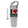 GREY color, 890ml (30oz) stainless Steel Tumbler with Handle