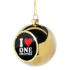 Golden Christmas tree ball ornament 8cm