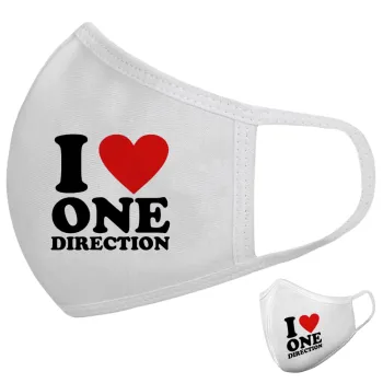 I Love, One Direction, Μάσκα υφασμάτινη υψηλής άνεσης παιδική (Δώρο πλαστική θήκη)