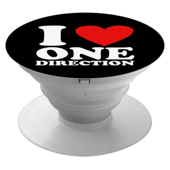 I Love, One Direction, Phone Holders Stand  Λευκό Βάση Στήριξης Κινητού στο Χέρι