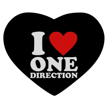 I Love, One Direction, Mousepad καρδιά 23x20cm