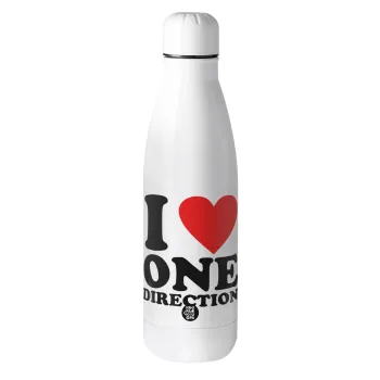 I Love, One Direction, Μεταλλικό παγούρι θερμός (Stainless steel), 500ml