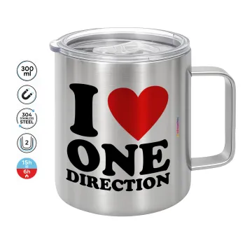 I Love, One Direction, Mug Stainless steel double wall 300ml