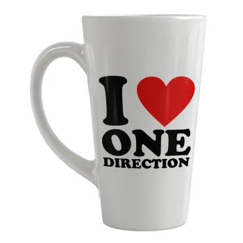 I Love, One Direction, Κούπα κωνική Latte Μεγάλη, κεραμική, 450ml