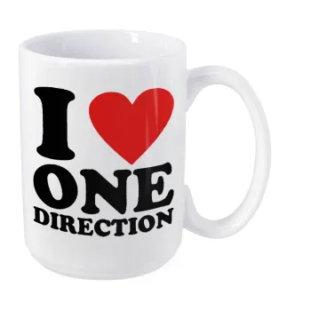 I Love, One Direction, Κούπα Mega, κεραμική, 450ml