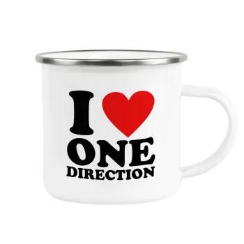 I Love, One Direction, Metallic enamel cup white 360ml