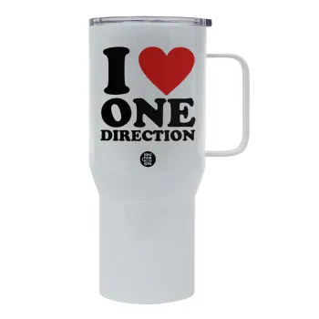 I Love, One Direction, Mega Stainless steel Tumbler with lid, double wall 750L