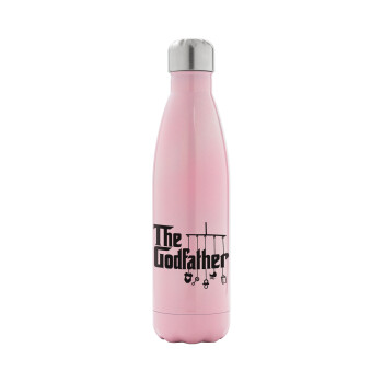 The Godfather baby, Metal mug thermos Pink Iridiscent (Stainless steel), double wall, 500ml