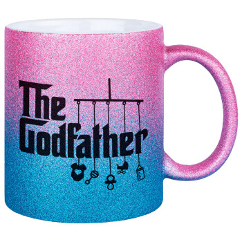 The Godfather baby, Κούπα Χρυσή/Μπλε Glitter, κεραμική, 330ml
