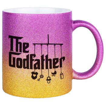 The Godfather baby, Κούπα Χρυσή/Ροζ Glitter, κεραμική, 330ml