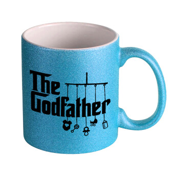 The Godfather baby, Κούπα Σιέλ Glitter που γυαλίζει, κεραμική, 330ml