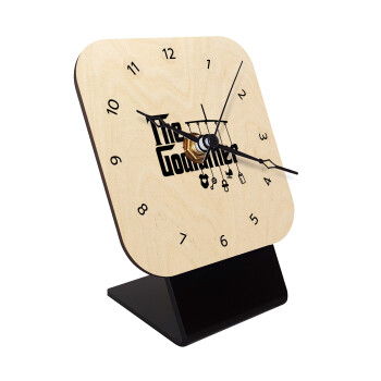 The Godfather baby, Quartz Table clock in natural wood (10cm)