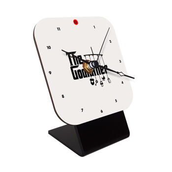The Godfather baby, Επιτραπέζιο ρολόι ξύλινο με δείκτες (10cm)