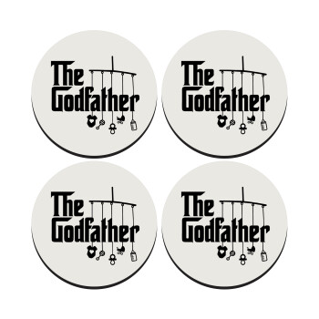 The Godfather baby, SET of 4 round wooden coasters (9cm)