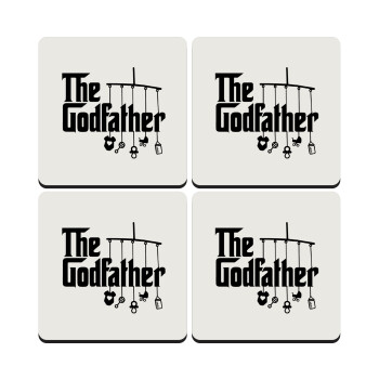 The Godfather baby, ΣΕΤ 4 Σουβέρ ξύλινα τετράγωνα (9cm)