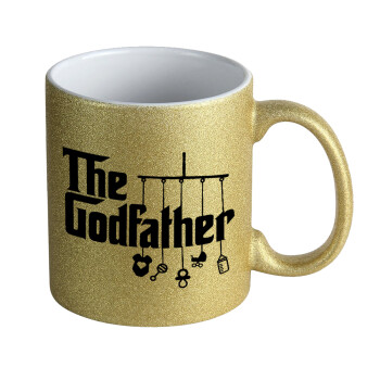 The Godfather baby, Κούπα Χρυσή Glitter που γυαλίζει, κεραμική, 330ml