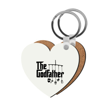 The Godfather baby, Μπρελόκ Ξύλινο καρδιά MDF