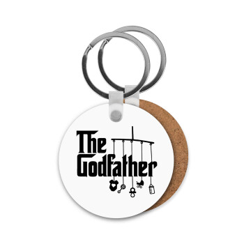 The Godfather baby, Μπρελόκ Ξύλινο στρογγυλό MDF Φ5cm