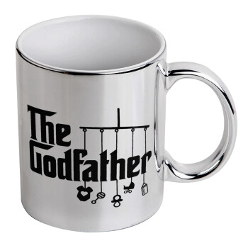 The Godfather baby, Κούπα κεραμική, ασημένια καθρέπτης, 330ml