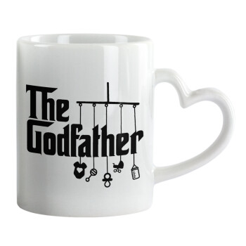 The Godfather baby, Κούπα καρδιά χερούλι λευκή, κεραμική, 330ml