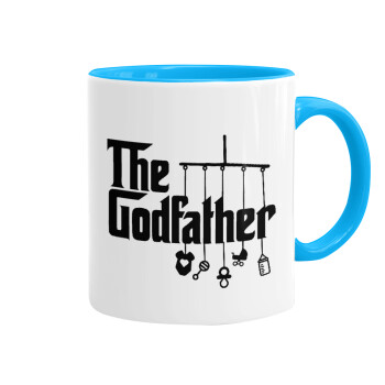 The Godfather baby, Mug colored light blue, ceramic, 330ml