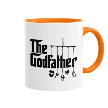 The Godfather baby, Mug colored orange, ceramic, 330ml