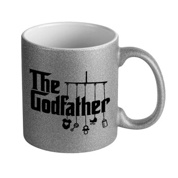 The Godfather baby, Κούπα Ασημένια Glitter που γυαλίζει, κεραμική, 330ml